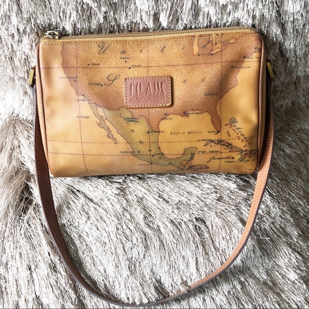 Small Alviero Martini Map Handbag